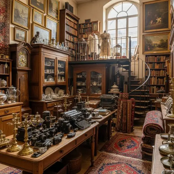 antiquaire intérieur de boutique