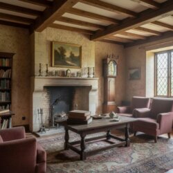 affaires perte proche maison avec des meubles anciens