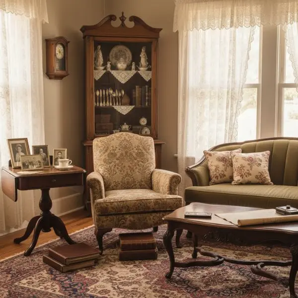 Salon avec meubles anciens