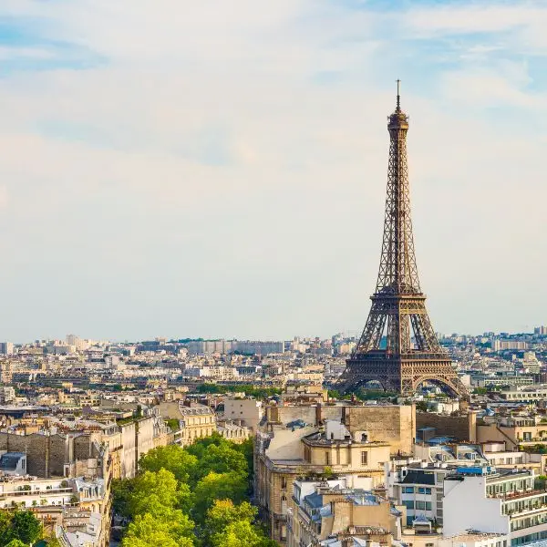 photo de la ville de paris avec la tour Eiffel