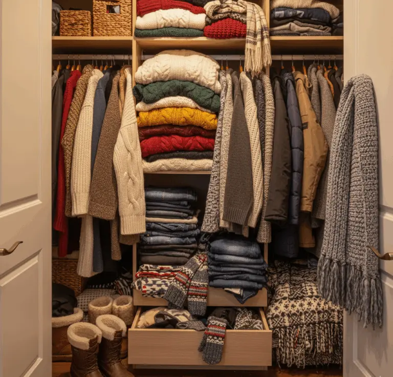 Vêtements d'hiver placard