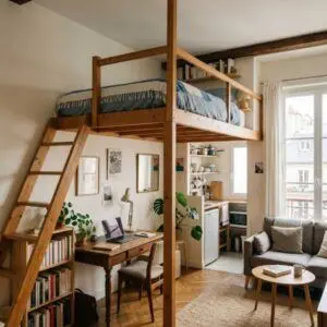 photo de l'intérieur d'un studio bien organisé