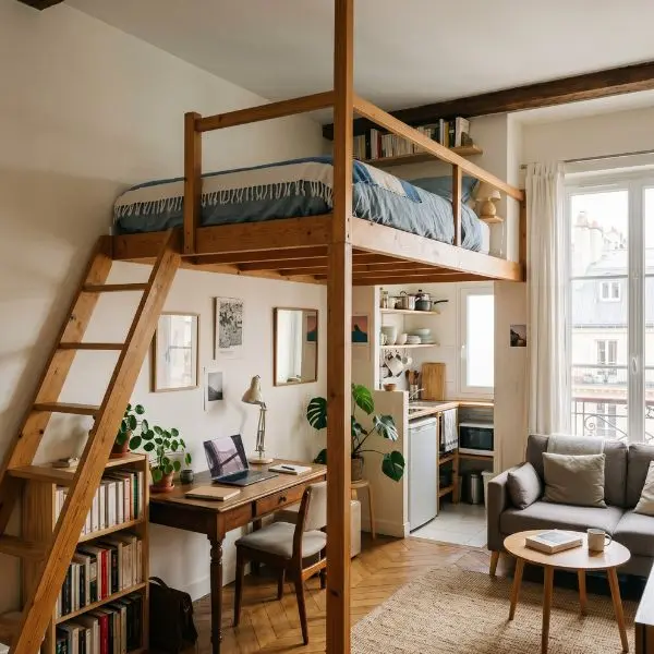 photo de l'intérieur d'un studio bien organisé