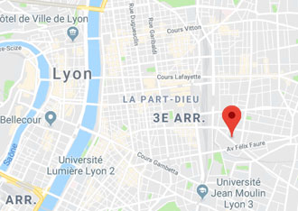 Plan d’accès à Annexx Lyon - Part-Dieu