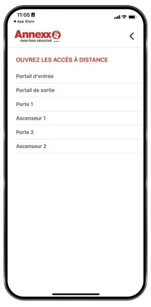 menu application mobile Annexx