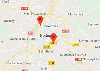 Plan d’accès à Stockez vous-mêmes Poitiers